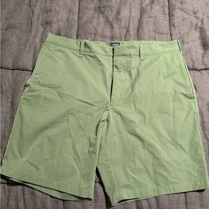 J. Crew Light Green Flat Front Shorts